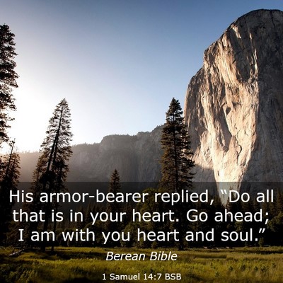 Picture 03 - 1 Samuel 14:7 BSB - His armor-bearer replied, “Do all that is in - Bible Verse Picture