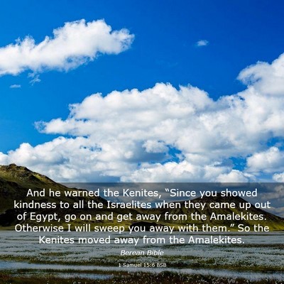 Picture 03 - 1 Samuel 15:6 BSB - And he warned the Kenites, “Since you showed - Bible Verse Picture