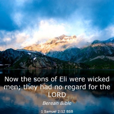 Picture 03 - 1 Samuel 2:12 BSB - Now the sons of Eli were wicked men; they had no - Bible Verse Picture