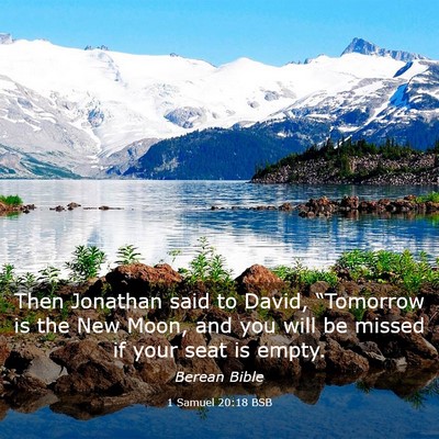 Picture 03 - 1 Samuel 20:18 BSB - Then Jonathan said to David, “Tomorrow is the - Bible Verse Picture
