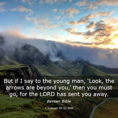 Picture 03 - 1 Samuel 20:22 BSB - But if I say to the young man, ‘Look, the - Bible Verse Picture