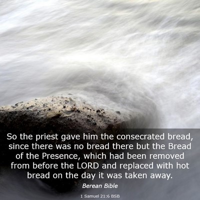 Picture 03 - 1 Samuel 21:6 BSB - So the priest gave him the consecrated bread, - Bible Verse Picture