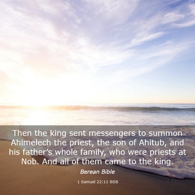 Picture 03 - 1 Samuel 22:11 BSB - Then the king sent messengers to summon Ahimelech - Bible Verse Picture
