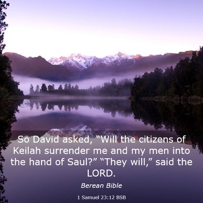 Picture 03 - 1 Samuel 23:12 BSB - So David asked, “Will the citizens of Keilah - Bible Verse Picture