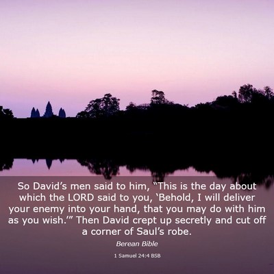 Picture 03 - 1 Samuel 24:4 BSB - So David’s men said to him, “This is the day - Bible Verse Picture
