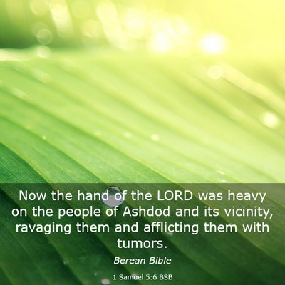 Picture 03 - 1 Samuel 5:6 BSB - Now the hand of the LORD was heavy on the people - Bible Verse Picture
