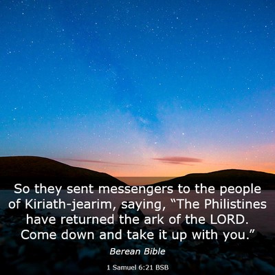 Picture 03 - 1 Samuel 6:21 BSB - So they sent messengers to the people of - Bible Verse Picture