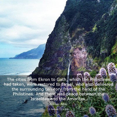 Picture 03 - 1 Samuel 7:14 BSB - The cities from Ekron to Gath, which the - Bible Verse Picture