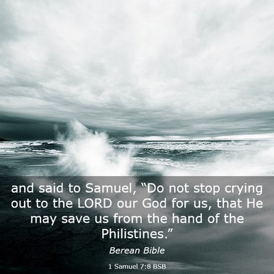 Picture 03 - 1 Samuel 7:8 BSB - and said to Samuel, “Do not stop crying out to - Bible Verse Picture