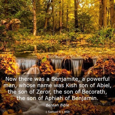 Picture 03 - 1 Samuel 9:1 BSB - Now there was a Benjamite, a powerful man, whose - Bible Verse Picture