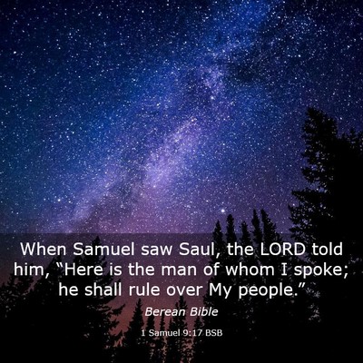 Picture 03 - 1 Samuel 9:17 BSB - When Samuel saw Saul, the LORD told him, “Here - Bible Verse Picture
