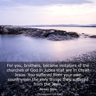 Picture 03 - 1 Thessalonians 2:14 BSB - For you, brothers, became imitators of the - Bible Verse Picture