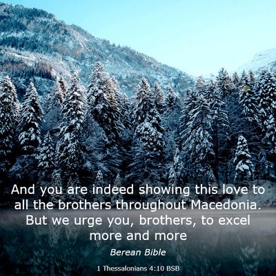 Picture 03 - 1 Thessalonians 4:10 BSB - And you are indeed showing this love to all the - Bible Verse Picture