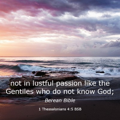 Picture 03 - 1 Thessalonians 4:5 BSB - not in lustful passion like the Gentiles who do - Bible Verse Picture