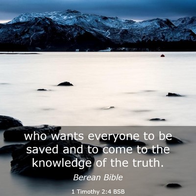 Picture 03 - 1 Timothy 2:4 BSB - who wants everyone to be saved and to come to the - Bible Verse Picture