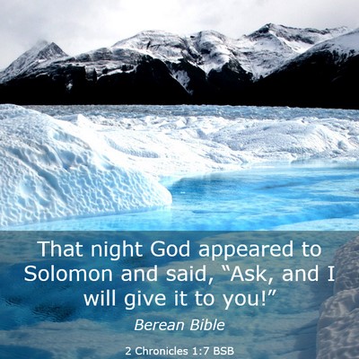 Picture 03 - 2 Chronicles 1:7 BSB - That night God appeared to Solomon and said, - Bible Verse Picture