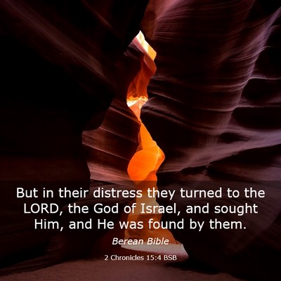 Picture 03 - 2 Chronicles 15:4 BSB - But in their distress they turned to the LORD, - Bible Verse Picture