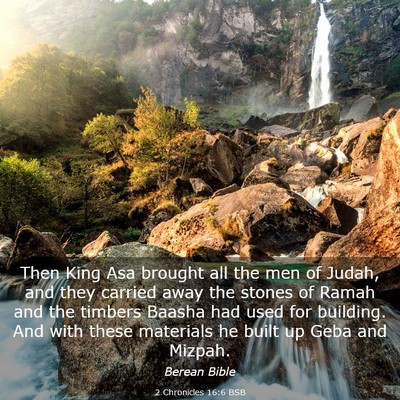 Picture 03 - 2 Chronicles 16:6 BSB - Then King Asa brought all the men of Judah, and - Bible Verse Picture