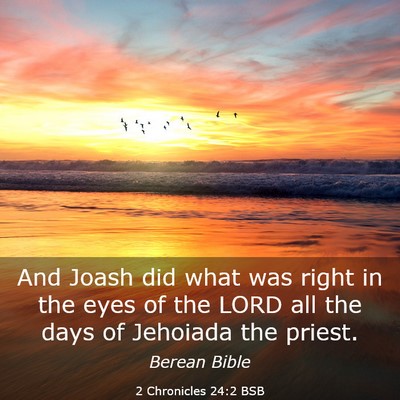 Picture 03 - 2 Chronicles 24:2 BSB - And Joash did what was right in the eyes of the - Bible Verse Picture
