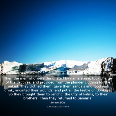 Picture 03 - 2 Chronicles 28:15 BSB - Then the men who were designated by name arose, - Bible Verse Picture