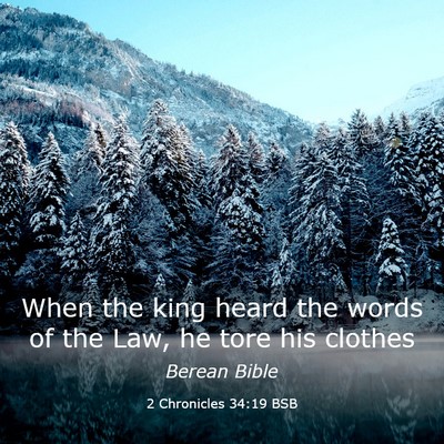 Picture 03 - 2 Chronicles 34:19 BSB - When the king heard the words of the Law, he tore - Bible Verse Picture