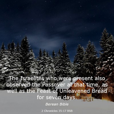 Picture 03 - 2 Chronicles 35:17 BSB - The Israelites who were present also observed the - Bible Verse Picture