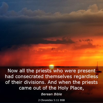 Picture 03 - 2 Chronicles 5:11 BSB - Now all the priests who were present had - Bible Verse Picture