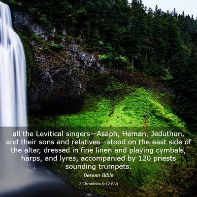 Picture 03 - 2 Chronicles 5:12 BSB - all the Levitical singers—Asaph, Heman, - Bible Verse Picture