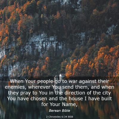 Picture 03 - 2 Chronicles 6:34 BSB - When Your people go to war against their enemies, - Bible Verse Picture