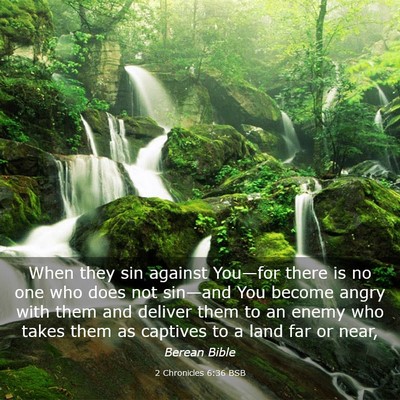 Picture 03 - 2 Chronicles 6:36 BSB - When they sin against You—for there is no one - Bible Verse Picture