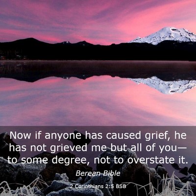 Picture 03 - 2 Corinthians 2:5 BSB - Now if anyone has caused grief, he has not - Bible Verse Picture