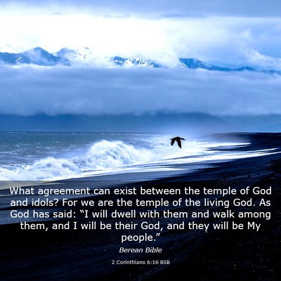 Picture 03 - 2 Corinthians 6:16 BSB - What agreement can exist between the temple of - Bible Verse Picture