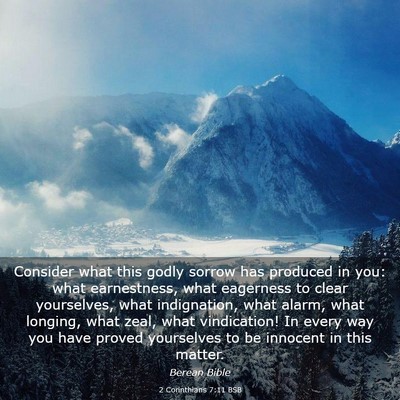 Picture 03 - 2 Corinthians 7:11 BSB - Consider what this godly sorrow has produced in - Bible Verse Picture