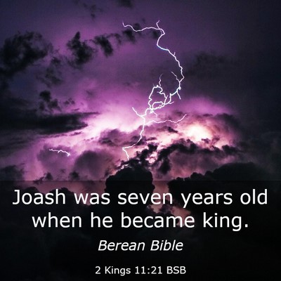 Picture 03 - 2 Kings 11:21 BSB - Joash was seven years old when he became - Bible Verse Picture