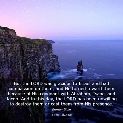 Picture 03 - 2 Kings 13:23 BSB - But the LORD was gracious to Israel and had - Bible Verse Picture