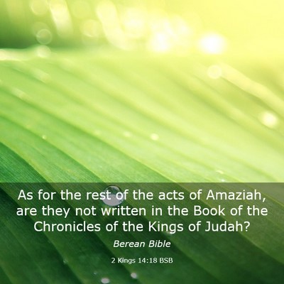 Picture 03 - 2 Kings 14:18 BSB - As for the rest of the acts of Amaziah, are they - Bible Verse Picture