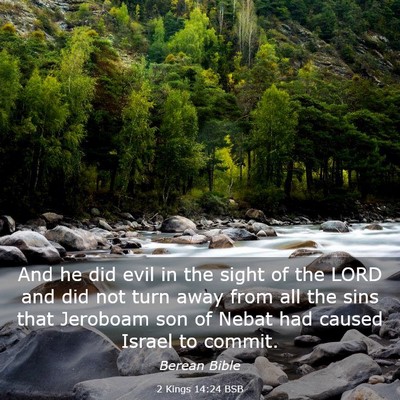 Picture 03 - 2 Kings 14:24 BSB - And he did evil in the sight of the LORD and did - Bible Verse Picture