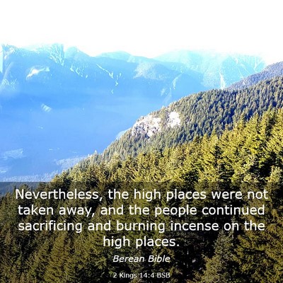 Picture 03 - 2 Kings 14:4 BSB - Nevertheless, the high places were not taken - Bible Verse Picture