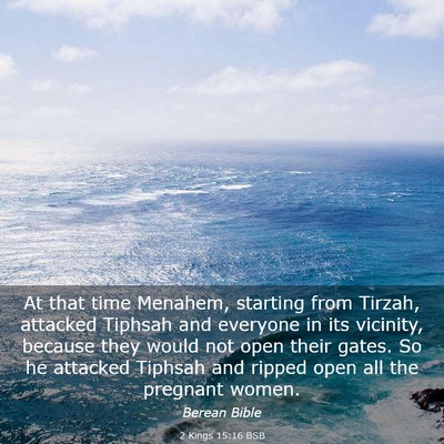 Picture 03 - 2 Kings 15:16 BSB - At that time Menahem, starting from Tirzah, - Bible Verse Picture