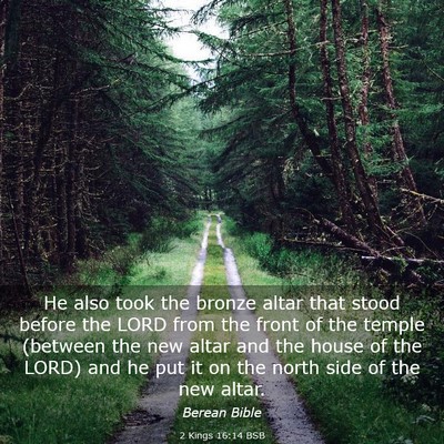 Picture 03 - 2 Kings 16:14 BSB - He also took the bronze altar that stood before - Bible Verse Picture