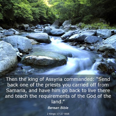 Picture 03 - 2 Kings 17:27 BSB - Then the king of Assyria commanded: “Send back - Bible Verse Picture
