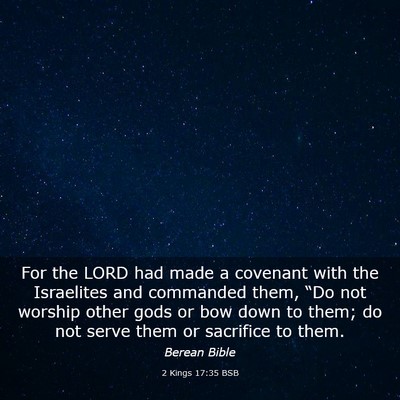 Picture 03 - 2 Kings 17:35 BSB - For the LORD had made a covenant with the - Bible Verse Picture
