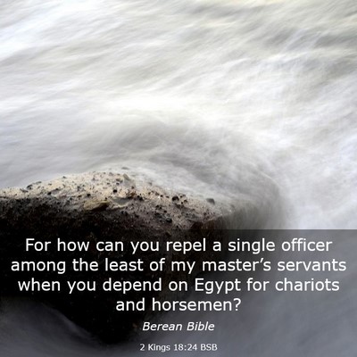 Picture 03 - 2 Kings 18:24 BSB - For how can you repel a single officer among the - Bible Verse Picture