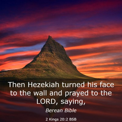 Picture 03 - 2 Kings 20:2 BSB - Then Hezekiah turned his face to the wall and - Bible Verse Picture