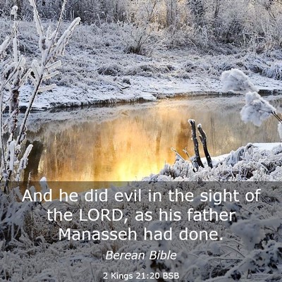 Picture 03 - 2 Kings 21:20 BSB - And he did evil in the sight of the LORD, as his - Bible Verse Picture
