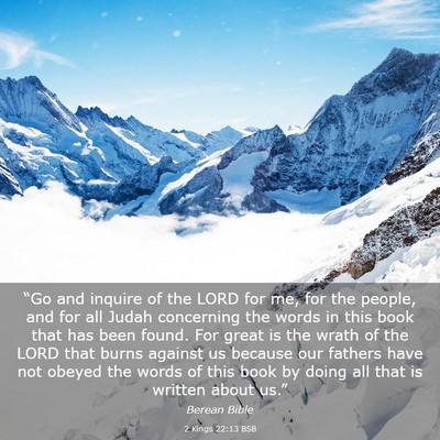 Picture 03 - 2 Kings 22:13 BSB - “Go and inquire of the LORD for me, for the - Bible Verse Picture