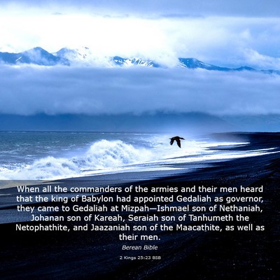 Picture 03 - 2 Kings 25:23 BSB - When all the commanders of the armies and their - Bible Verse Picture