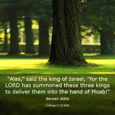 Picture 03 - 2 Kings 3:10 BSB - “Alas,” said the king of Israel, “for the - Bible Verse Picture
