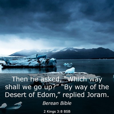 Picture 03 - 2 Kings 3:8 BSB - Then he asked, “Which way shall we go up?” - Bible Verse Picture