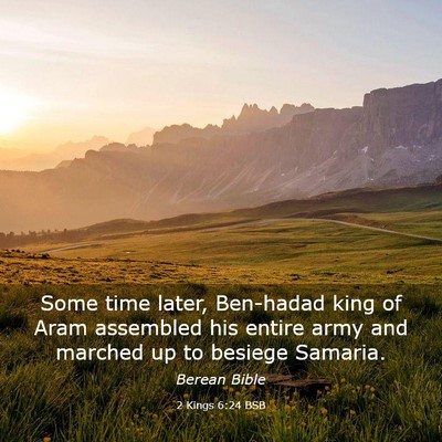 Picture 03 - 2 Kings 6:24 BSB - Some time later, Ben-hadad king of Aram assembled - Bible Verse Picture